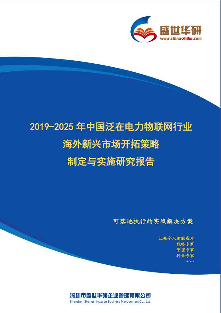 【完整版】2019-2025年中国泛在电力物联网行业海外新兴市场开拓策略制定与实施研究报告